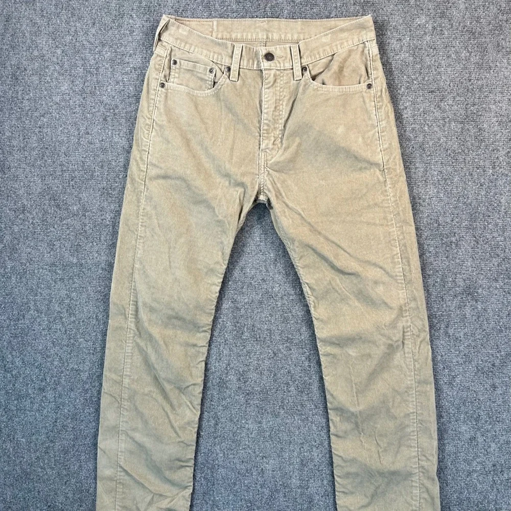 Levis 505 Men's‎ 31x32 Tan Khaki Regular Fit Corduroy Pants Straight Leg Casual